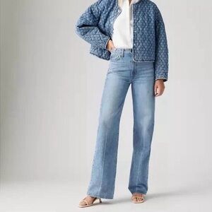 Levi's rib cage Sky Blue Wide Leg Jeans